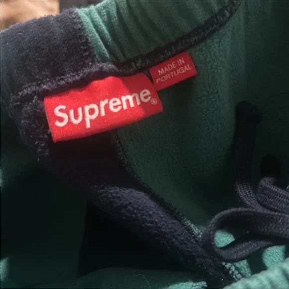 Supreme Green and Black Patchwork Sweatpants | Large - Picture 5 of 6